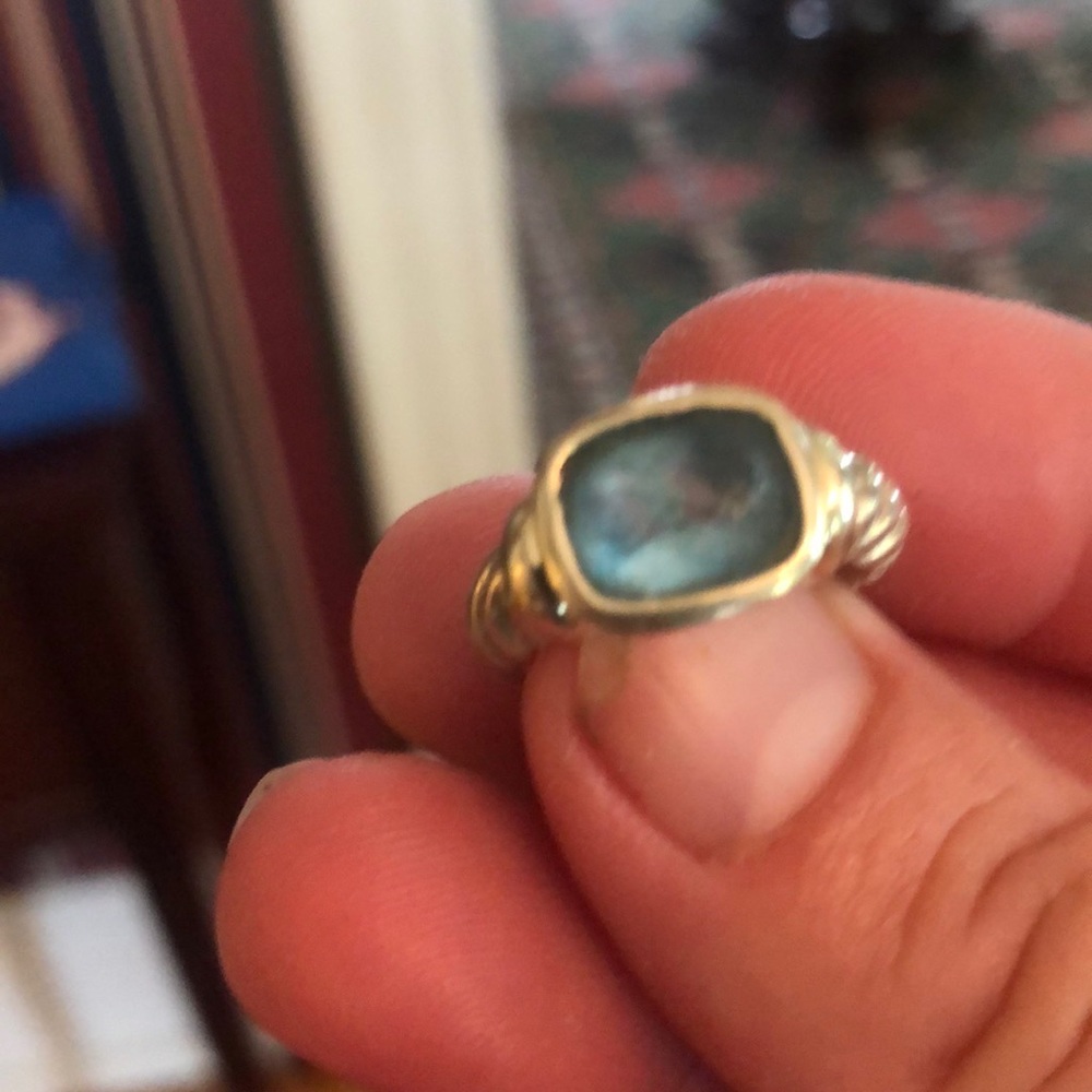 David Yurman size 6 blue topaz